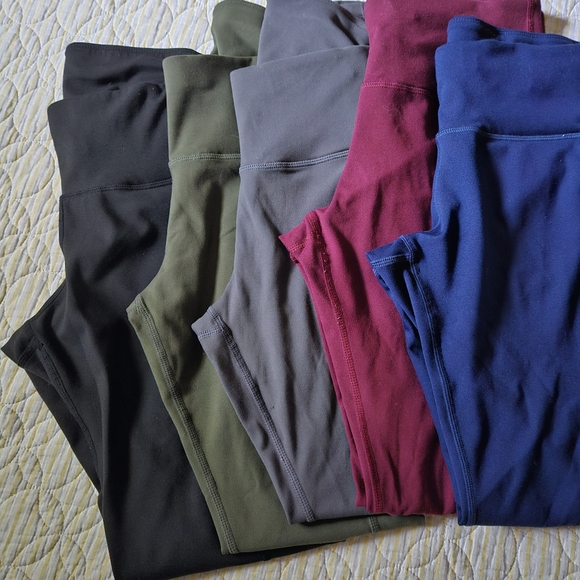 5 Pairs High Waisted Leggings - Picture 5 of 7